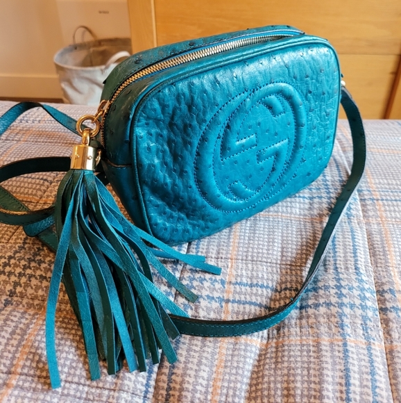 Gucci Handbags - [SOLD] Gucci ostrich camera bag